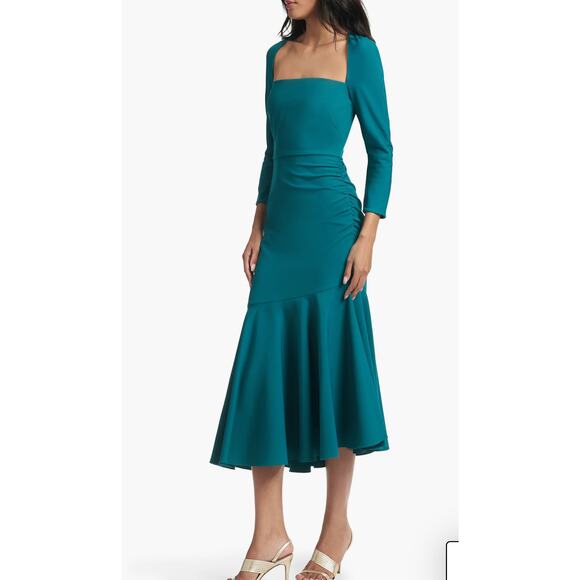 Sachin & Babi green Sharlize Asymmetric Cutout Midi Dress size 4 - Picture 14 of 15